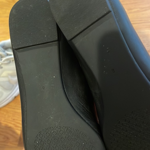 TORY BURCH FLATS SHOES 8 BLACK GOLD - Picture 8 of 10